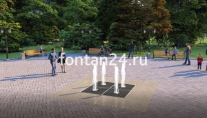 Пешеходный фонтанный комплект "Кубик-Рубик малый" 2x2 м