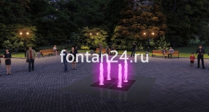 Пешеходный фонтанный комплект "Кубик-Рубик малый" 2x2 м