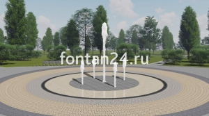 Пешеходный фонтанный комплект "Ария" ø=3 м Пешеходный фонтанный комплект "Ария" ø=3 м