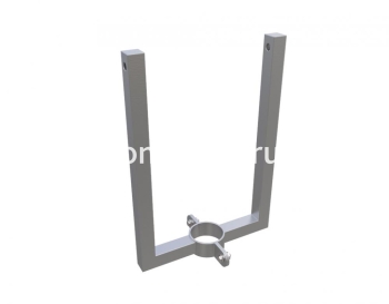 Кронштейн для 2 прожекторов, нерж. сталь (хомут 25)