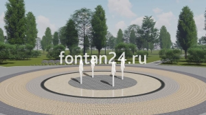 Пешеходный фонтанный комплект "Ария" ø=3 м Пешеходный фонтанный комплект "Ария" ø=3 м